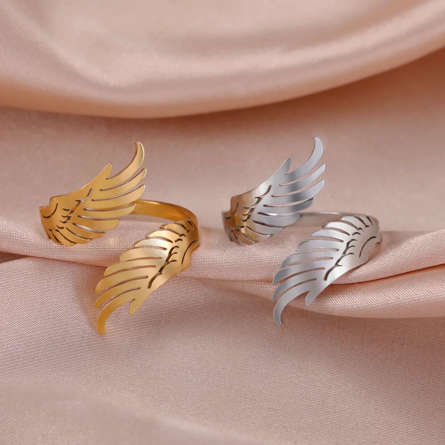 FlyGirl Silver Wings Ring